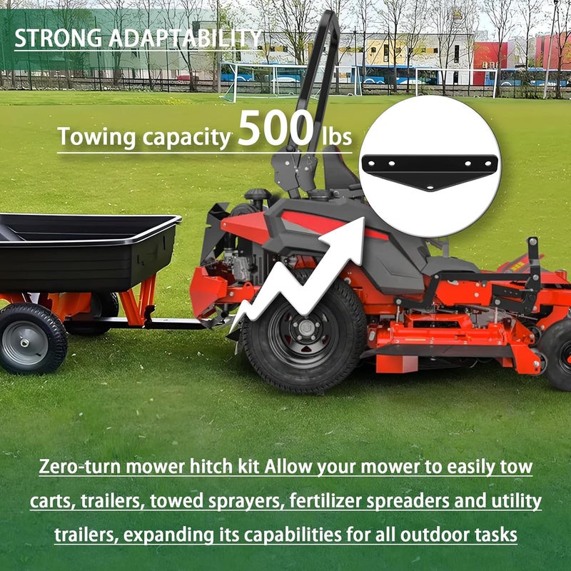 Zelvoro 79108500 Zero Turn Mower Hitch Kit, 1/4-Inch Thickened Metal Zero Turn Hitch Kit, Maximum Towing 500 pounds, for Gravely ZT HD, Compact-PRO, PRO-Turn Z and PRO-Turn ZX, Ariens Zenith Models - Image 3
